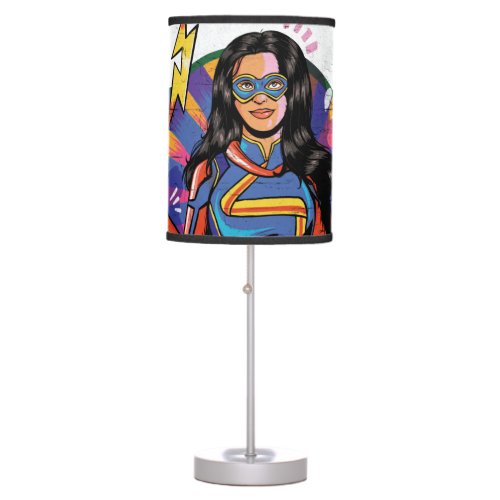 Ms Marvel  Mural Sketch Graphic Table Lamp