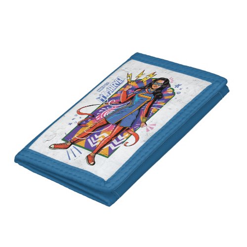 Ms Marvel  Mural Sketch Graphic Trifold Wallet