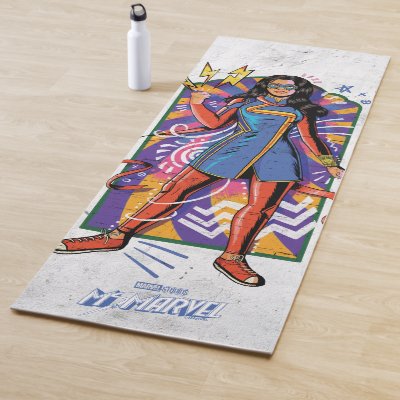 Ms. Marvel | Mural Sketch Graphic Yoga Mat