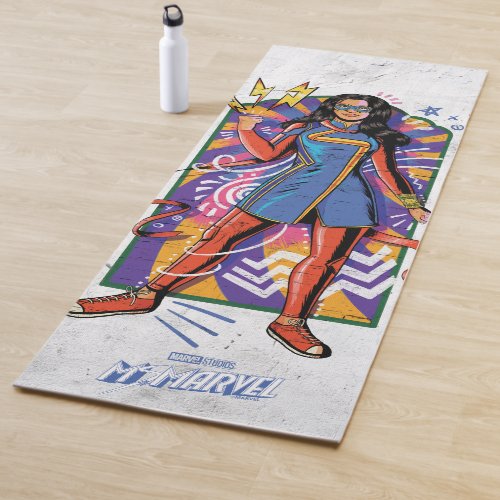Ms Marvel  Mural Sketch Graphic Yoga Mat
