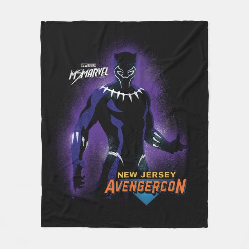 Ms Marvel  New Jersey Avengercon _ Black Panther Fleece Blanket