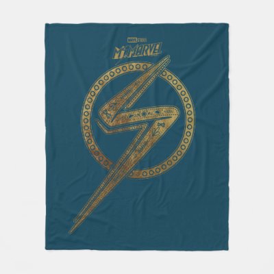 Ms. Marvel | Ornate Pattern Logo Fleece Blanket