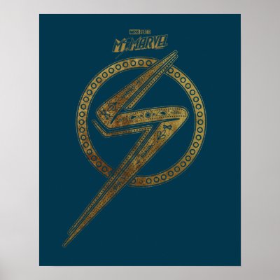 Ms. Marvel | Ornate Pattern Logo Poster