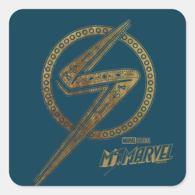 Ms. Marvel | Ornate Pattern Logo Square Sticker