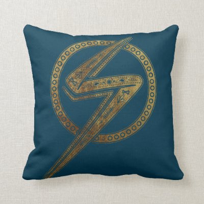 Ms. Marvel | Ornate Pattern Logo Throw Pillow