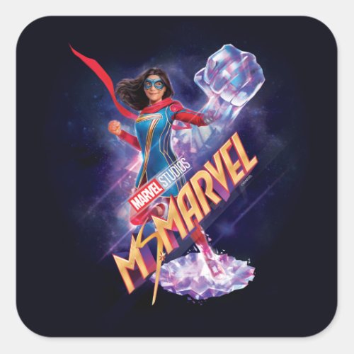 Ms Marvel  Powerful Fist Square Sticker
