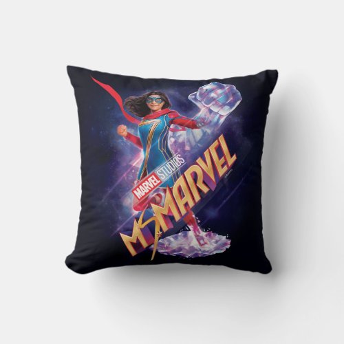 Ms Marvel  Powerful Fist Throw Pillow