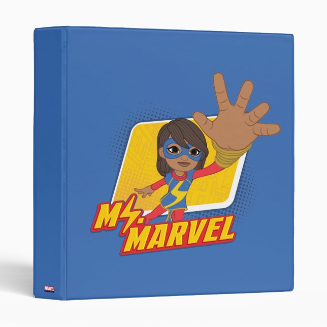 Ms. Marvel Rectangular Character Graphic 3 Ring Binder (Front/Spine)