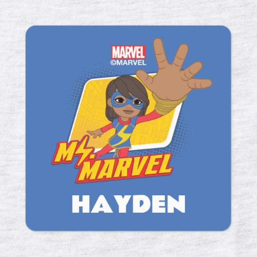 Ms Marvel Rectangular Character Graphic Kids Labels