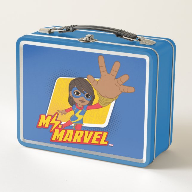 Ms. Marvel Rectangular Character Graphic Metal Lunch Box (Front)