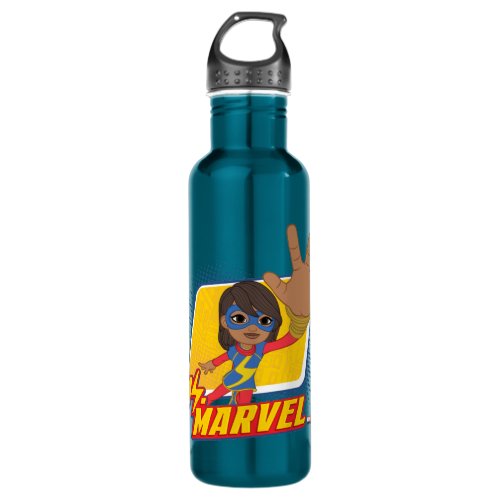 Ms Marvel Rectangular Character Graphic Stainless Steel Water Bottle