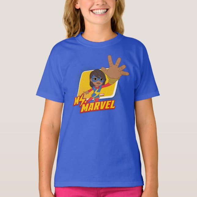 Ms. Marvel Rectangular Character Graphic T-Shirt (Front)