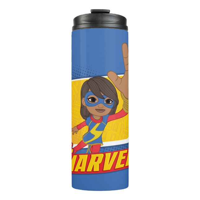 Ms. Marvel Rectangular Character Graphic Thermal Tumbler (Front)