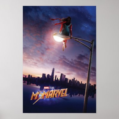 Ms. Marvel | Sitting On Street Light Poster