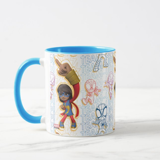 Ms. Marvel & Spidey Team Pattern Mug (Left)