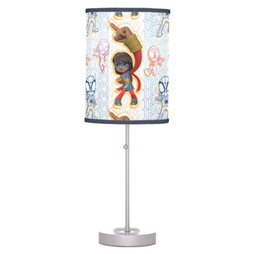 Ms Marvel  Spidey Team Pattern Table Lamp