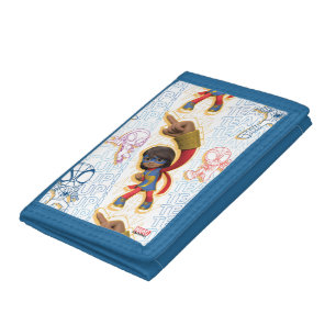 Ms. Marvel & Spidey Team Pattern Tri-fold Wallet