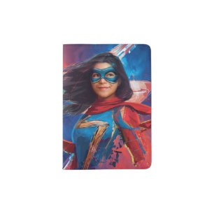 Ms. Marvel   Stylized Geometric Sketch Passport Holder