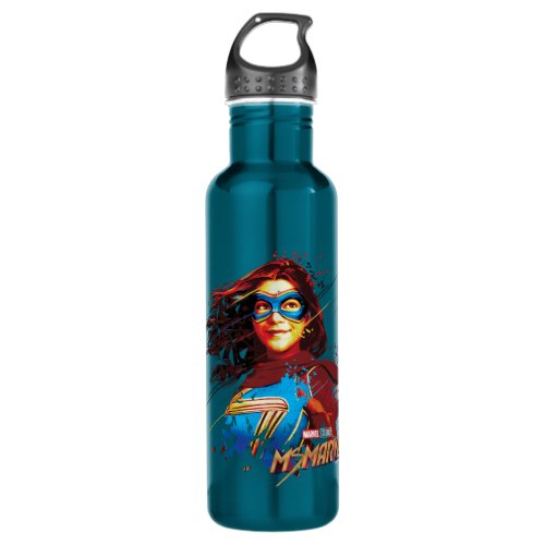 Ms Marvel  Stylized Geometric Sketch Stainless Steel Water Bottle