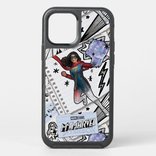 Ms Marvel  Super Hero Doodle Pattern OtterBox Symmetry iPhone 12 Case