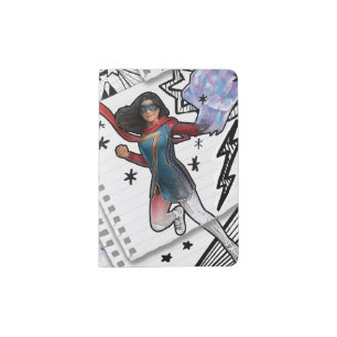 Ms. Marvel   Super Hero Doodle Pattern Passport Holder