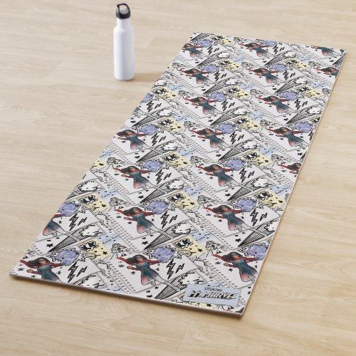 Ms Marvel  Super Hero Doodle Pattern Yoga Mat