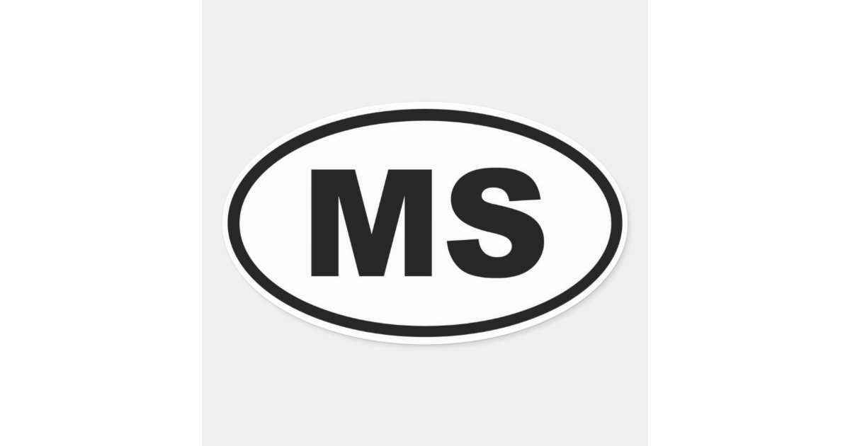 Ms Labonz Sticker MS Mississippi Oval Sticker | Zazzle