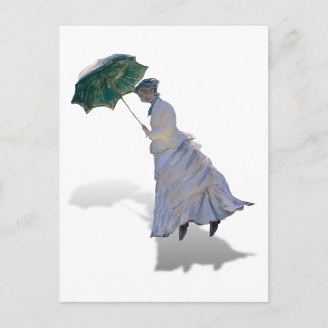 Ms Monet is Blown Away  Postcard (Front)