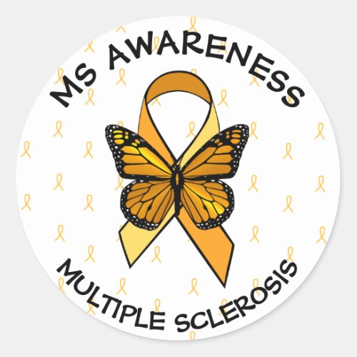 MS Multiple Sclerosis Awareness Butterfly Sticker