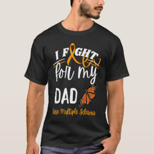 MS Multiple Sclerosis Awareness Dad Cure Monarch B T-Shirt