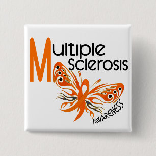 MS Multiple Sclerosis BUTTERFLY 3.1 Button