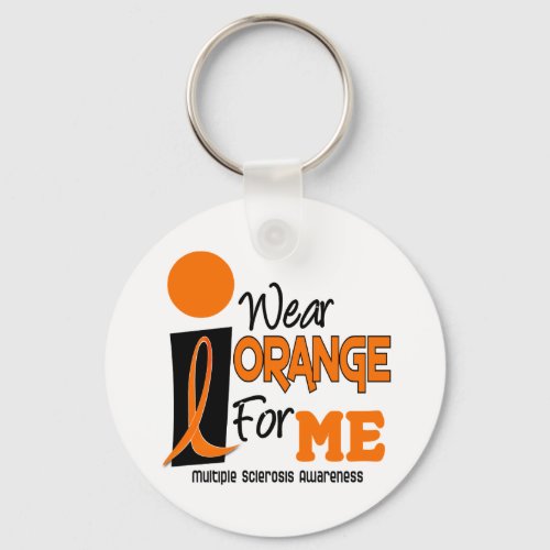 MS Multiple Sclerosis I Wear Orange For ME 9 Keychain
