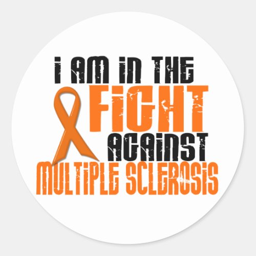 MS Multiple Sclerosis IN THE FIGHT 1 Classic Round Sticker
