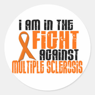 MS Multiple Sclerosis IN THE FIGHT 1 Classic Round Sticker