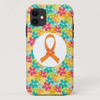 MS Multiple Sclerosis Orange Ribbon awareness iPhone 11 Case