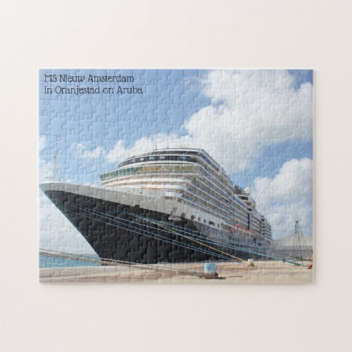 MS Nieuw Amsterdam Cruise Ship on Aruba Caribbean Jigsaw Puzzle