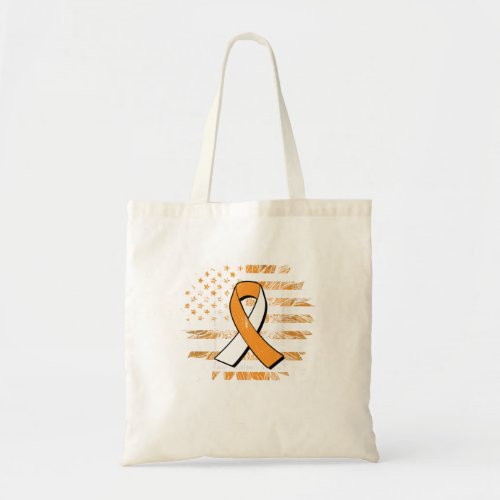 MS Orange Ribbon Multiple Sclerosis Awareness Sunf Tote Bag