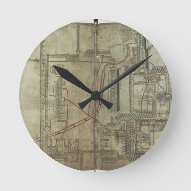 Ms R 171 f.285 Plan of Canterbury Cathedral and th Round Clock (Front)