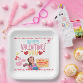 Ms. Rachel Themed Valentine's Day Paper Plate