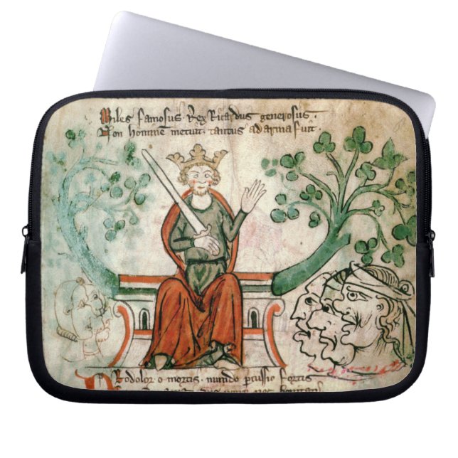 Ms Royal 20 A11  Richard I (1157-99) (The Lion-Hea Laptop Sleeve (Front)