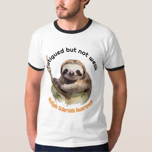 MS Sloth on a tree branch T_Shirt