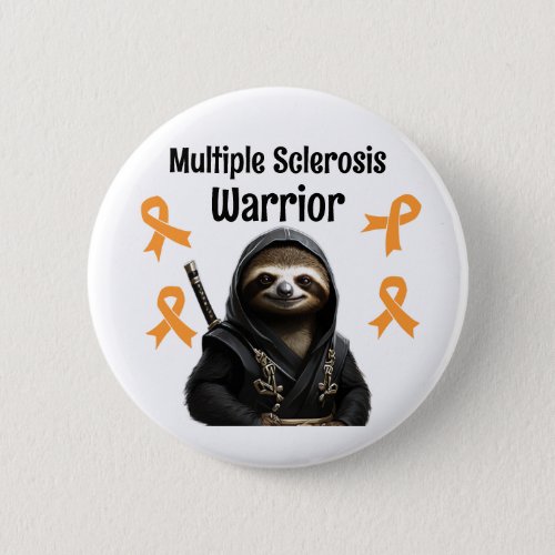 MS Sloth Warrior Button