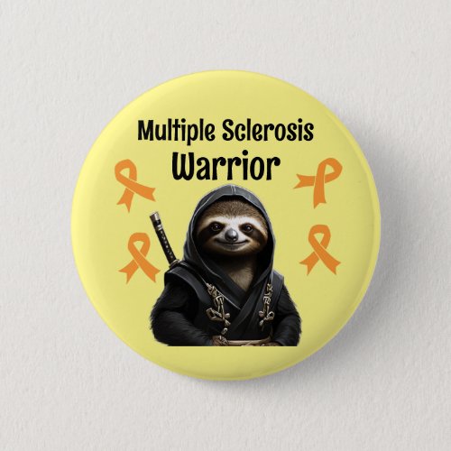MS Sloth Warrior Button
