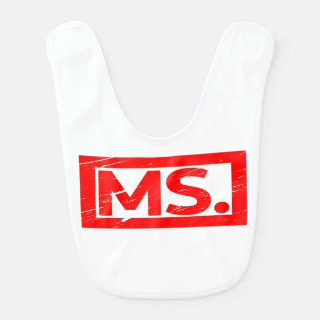 Ms. Stamp Baby Bib (Front)