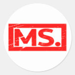 Ms. Stamp Classic Round Sticker