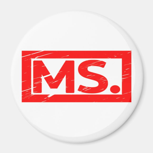 Ms. Stamp Magnet (Front)