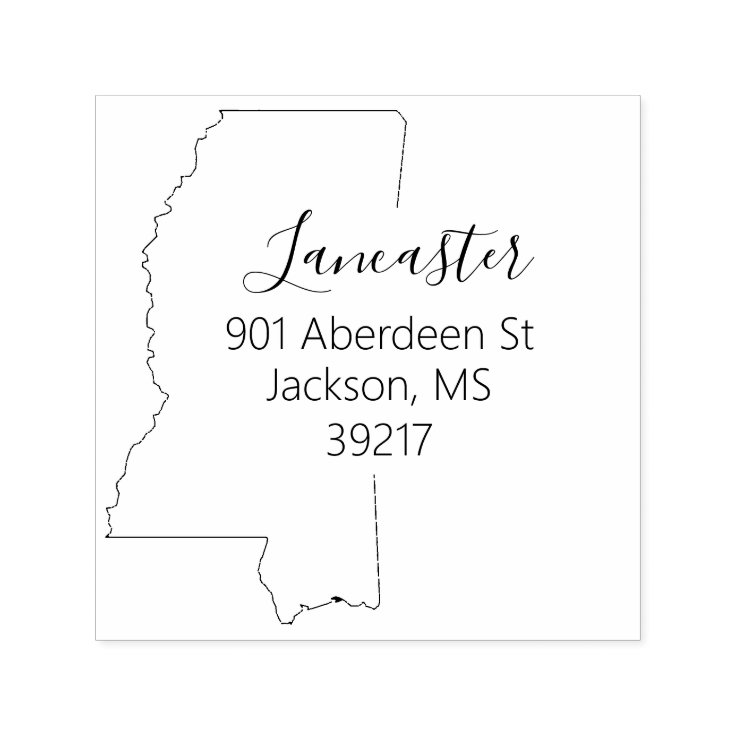 MS State of Mississippi Return Address Stamp Zazzle
