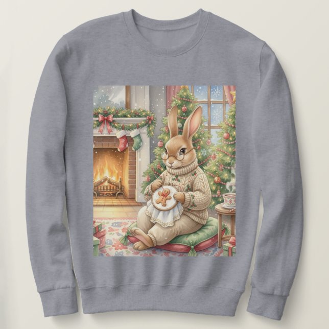 Ms. Stitchy at Christmas  Sweatshirt (Design Front)