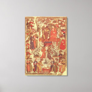 Ms. Supp. Pers.Genghis Khan and his wife Canvas Print