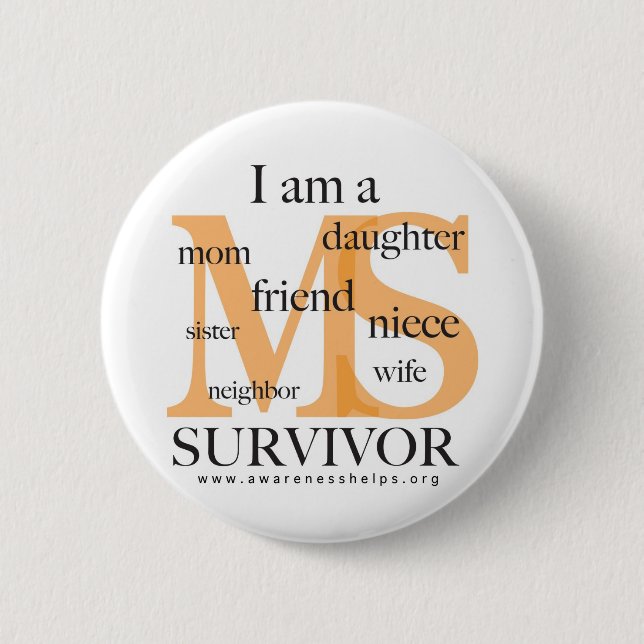 MS Survivor - female Button (Front)